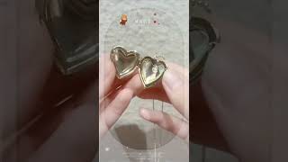 Gold Plated Stainless Steel Open Photo Frame Heart Locket Picture Pendant Necklace For Women