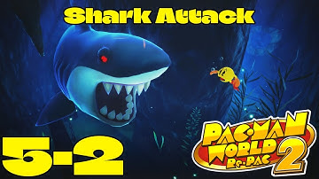 5-2 Shark Attack all fruits 100% Pac-Man World 2 Re-Pac Gameplay