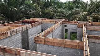 Roof beam formwork view..