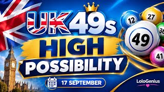 How I actually predict Uk49s high probability numbers | 17 September 