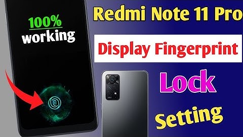 redmi note 11 Pro in display fingerprint setting / how to setup display fingerprint lock redmi note