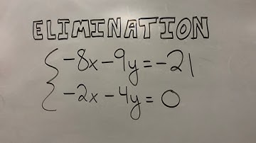 Elimination Method For Solving a System of Equations