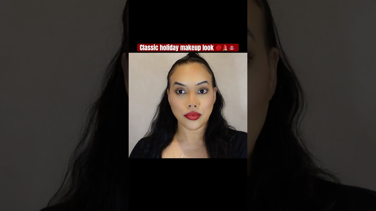 I TRIED THIS CLASSIC HOLIDAY MAKEUP LOOK 💄👄💋 