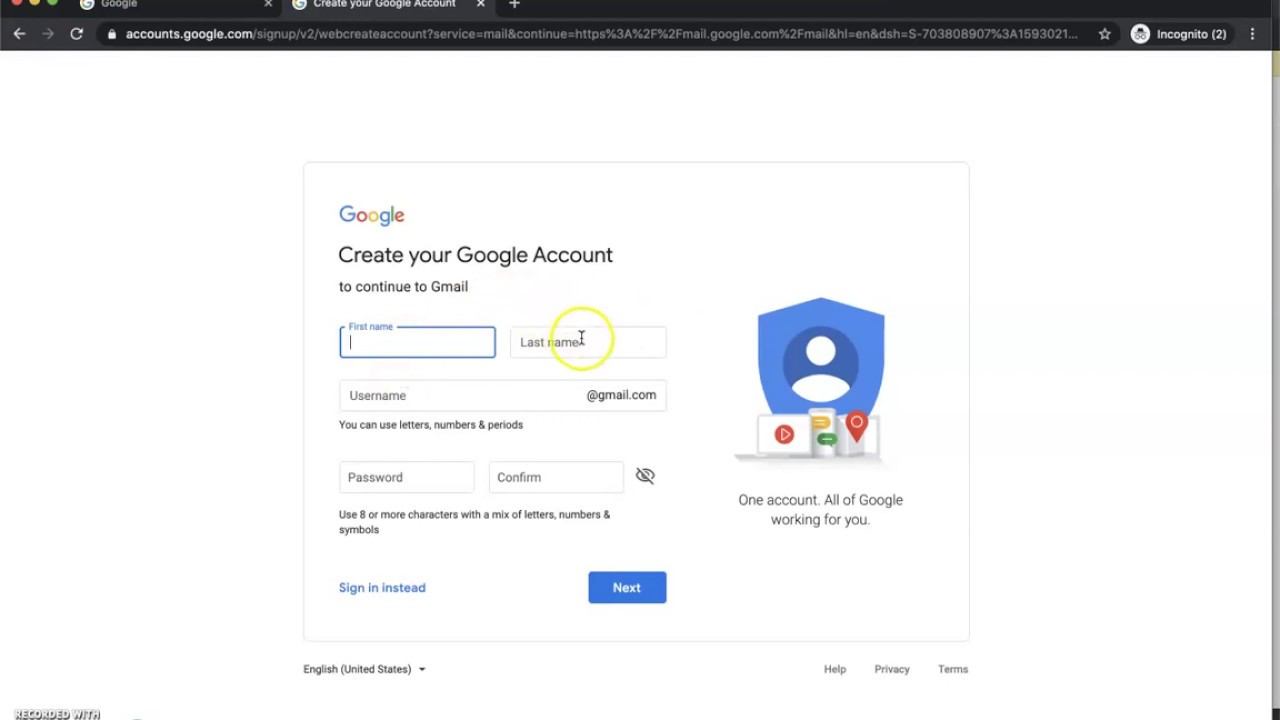 Part 1 How to make a Gmail account - YouTube