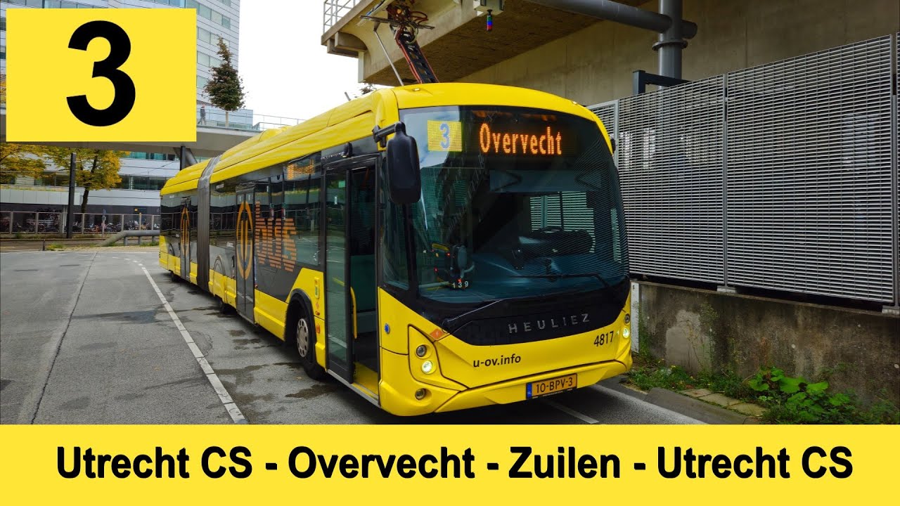 U-OV lijn 3: Ringlijn CS - Overvecht - Zuilen - CS | Omleiding | Qbuzz 4817 | 2024