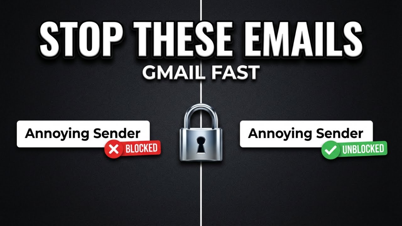 How To Block And Unblock An Email Address In Gmail (Stop Spam Senders Fast)