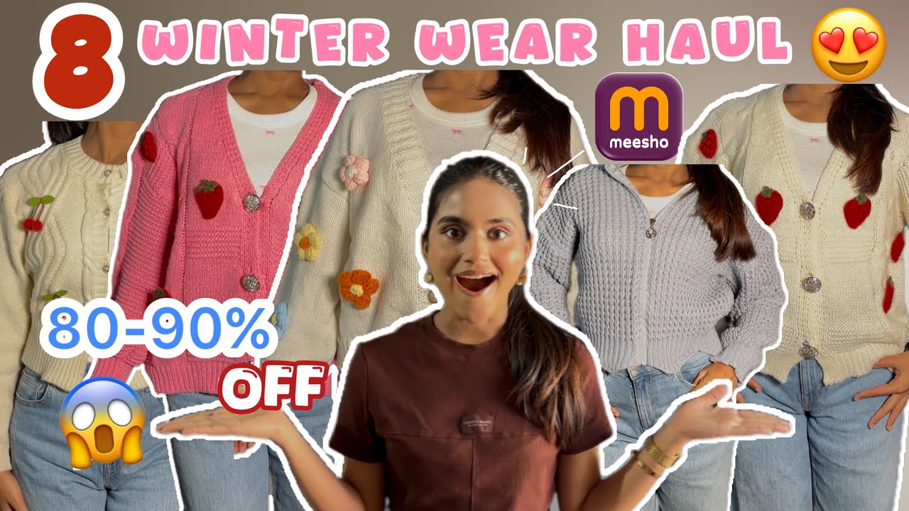 Meesho Winter Haul || Cardigan, Sweaters || Pinteresty Finds💗#wintercollection #cardigan #meesho