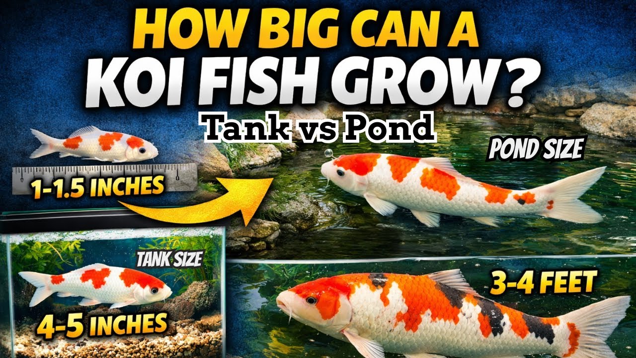 From Tiny to Giant: How Koi Fish Grow in Different Environments - YouTube