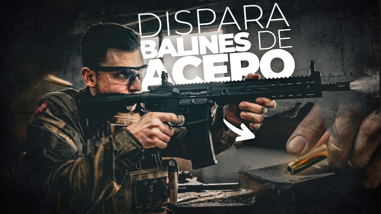 Probando réplicas de balines de acero de CO2