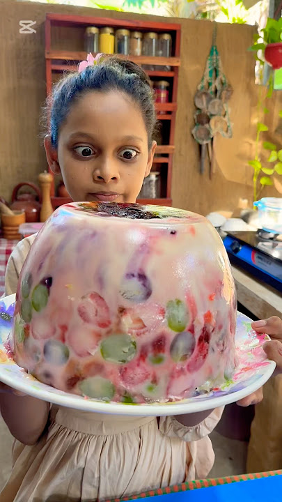 Five kg food jelly🍒 #villagecooking