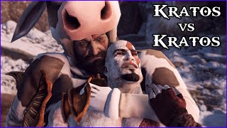 God of War Old Kratos vs Young Kratos Final Boss Mod Kratos Defeats His Past Self Bonus Costumes