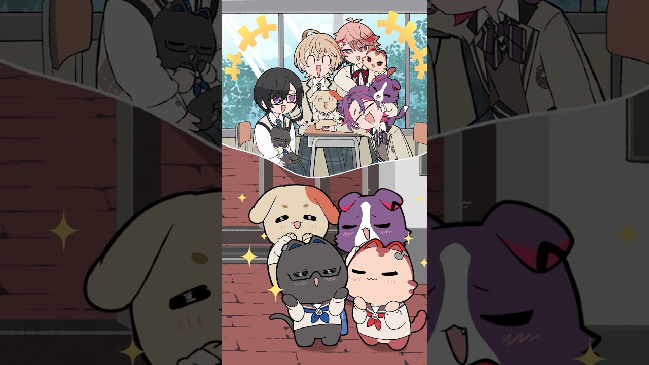 わんにゃくしょん！🐶🐱ドキドキ初登校!?🏫 #学園ゔぉるたくしょん