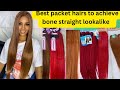 AFFORDABLE HAIRS FOR BONE STRAIGHT LOOKALIKE/