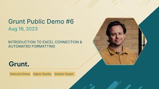 Introduction to Excel connection and Automated Formatting