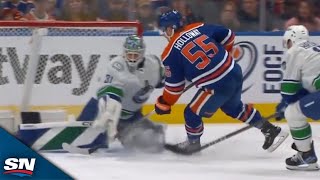 Dylan Holloway Cuts Through Canucks Before Slipping It Five-Hole