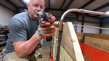 Adding the finishing touches on the dump trailer & I got the stitches out of my arm