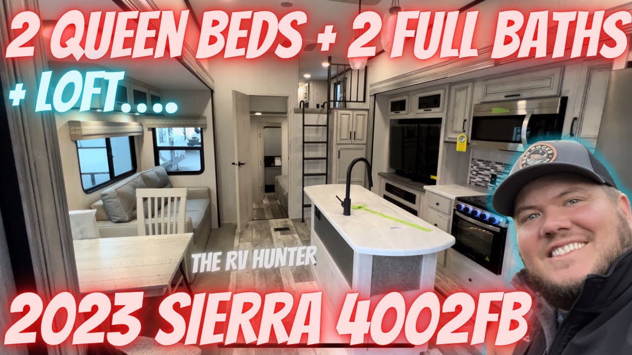 2023 Sierra 4002FB | 4 Slides - 2 Queen Beds - 2 Baths & a LOFT WOW!!