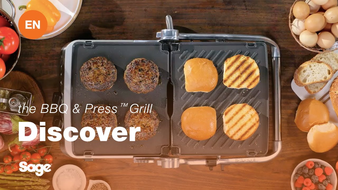 The BBQ & Press™ Grill | Take a look at our versatile, space-saving grill | Sage Appliances EN