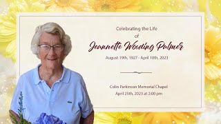 Celebrating The Life of Jeannette Wooding Palmer