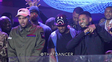 Chris Brown brings out Usher in Miami (Cafe Iguana Pines)