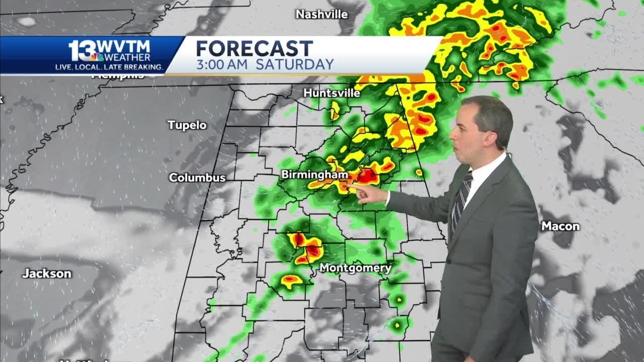 Scattered showers and storms late Friday - YouTube