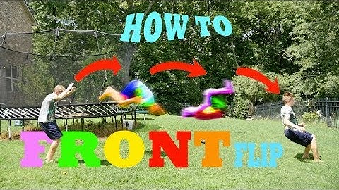 How to do a FRONTFLIP on Ground and Trampoline | BEST TUTORIAL | learn in 5 minutes! Start Tricking