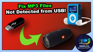 How To Fix Mp3 Files Not Detected From Usb On Mp3 Players