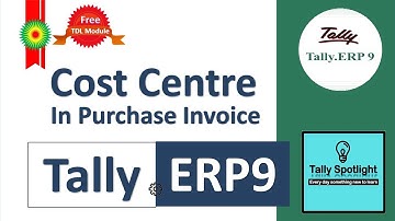 Cost Centre in Purchase Invoice | Cost Centre Allocation in Purchase Invoice | Free TDL