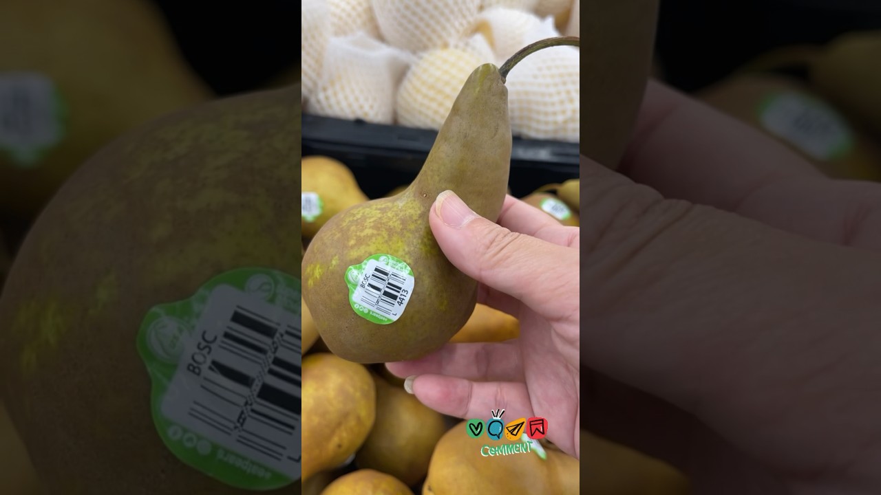 Bosc pear has crunchy texture 