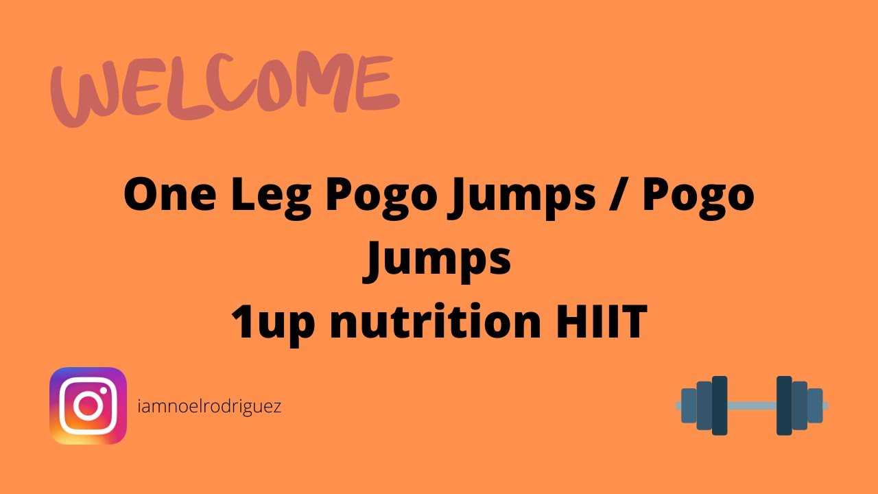 One leg pogo jumps / pogo jumps / 1up nutrition HIIT YouTube