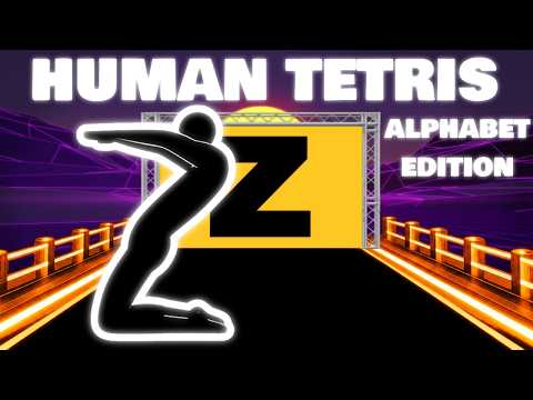 Human Tetris ALPHABET VERSION | 1 Player Immersive Interactive Challenge