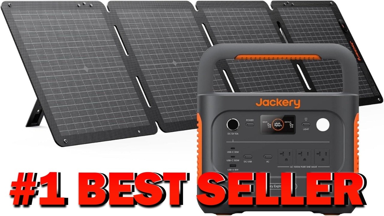 Jackery Solar Generator 1000 v2 with 100W Solar Panel 1070Wh