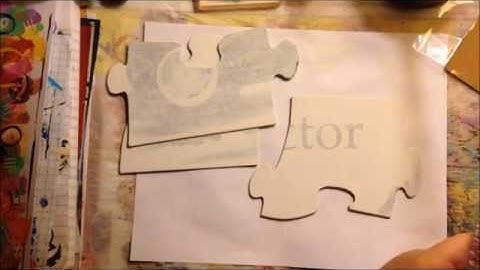 Altered Puzzle Pieces---Process Video---Part One---Mixed Media