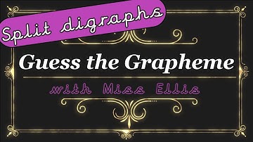 GUESS the Grapheme | Split Digraphs | Phase 5 Phonics Game | Miss Ellis 💜 #splitdigraphs