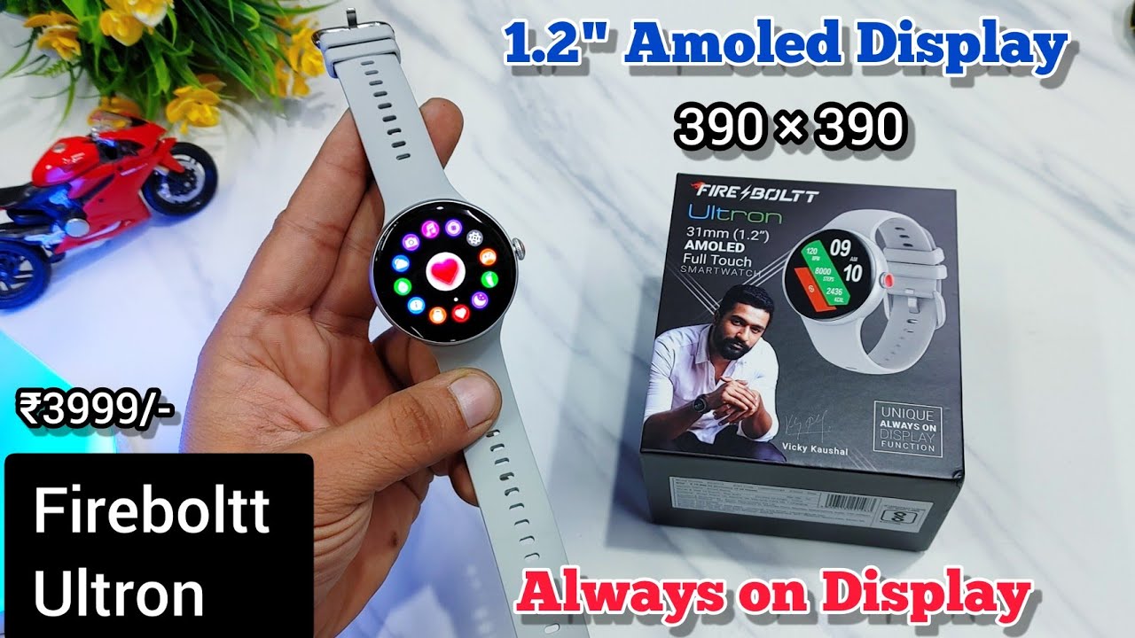 fire boltt ultron(Grey) Always on Amoled Display unboxing & review