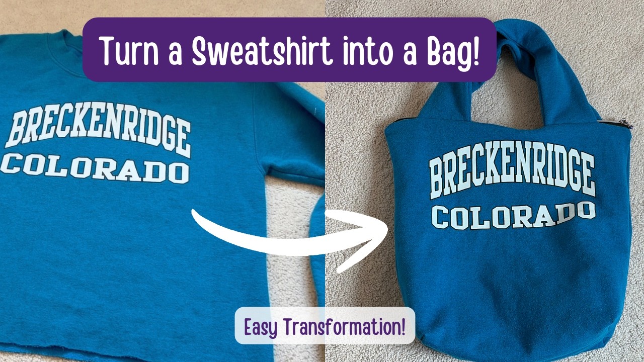 DIY Sweatshirt Tote Bag | Beginner-Friendly Upcycling Project