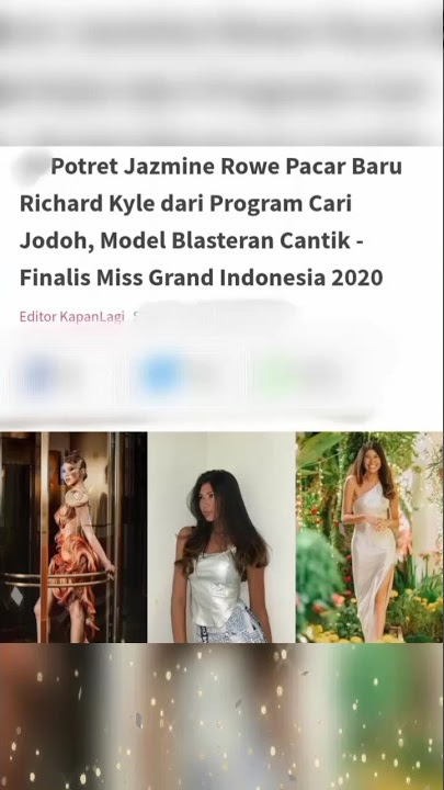 Potret Jasmine Rowe Pacar Baru Richard Kyle #short #richardkyle  #selebriti #model
