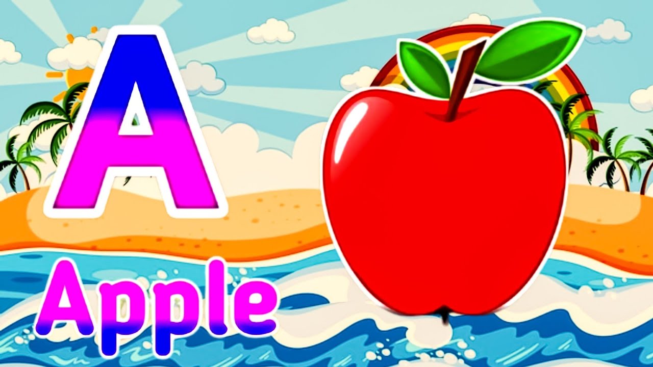 Фонетическая песенка 2 с двумя словами в 3D-формате - A для самолета - Песни и звуки алфавита ABC...