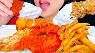 ASMR WINGSTOP FRIED CHICKEN TENDERS DIPPED IN RANCH (EATING SOUNDS) ASMR Phan