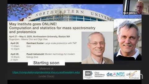 May Institute 2020 Online - Ruedi Aebersold: Modern technology for modern biology