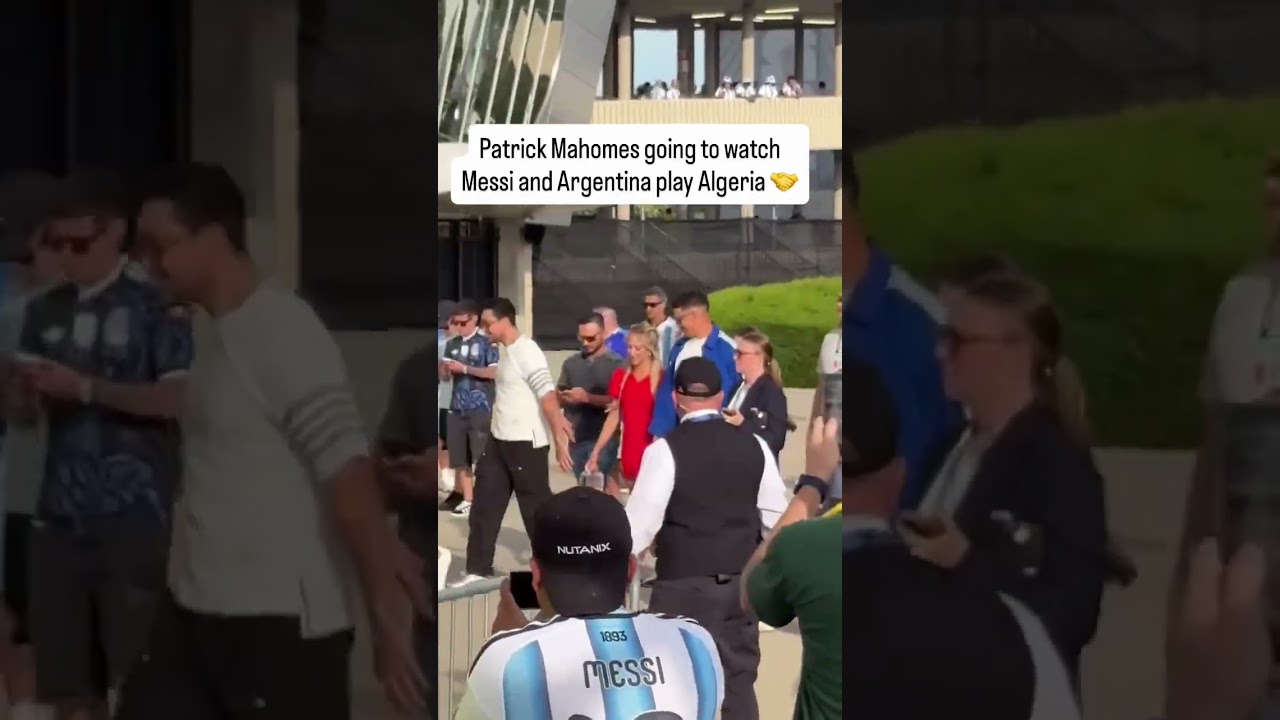 Patrick Mahomes going to watch the World Cup in Kansas City! (🎥 via @blake.aerni/IG)