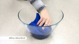 Microfiber towel demonstration