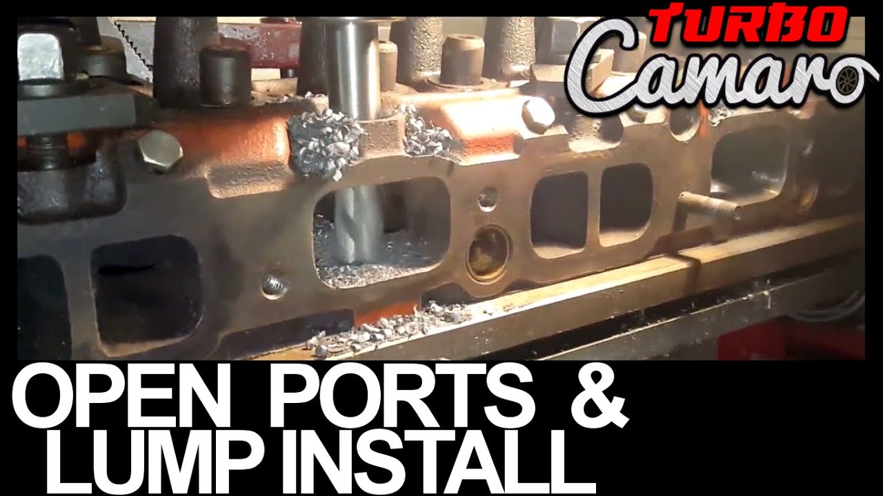 1967 Camaro Removing Head Intake Bolt Bosses & Installing Lump Ports