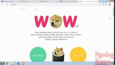 Kombinasi Bootstrap, Animate.css dan wow.js untuk membuat website lebih menarik