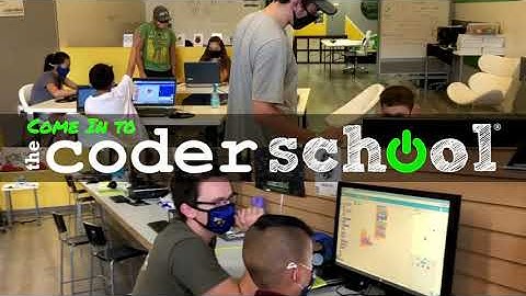 Tired of All Day Online Classes? Come in to The Coder School for some Safe, Fun, and Social Coding!