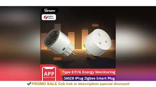 SONOFF S60ZB iPlug Zigbee Smart Plug Energy Monitoring Wireless Socket Timer Smart Switch Voice Cont