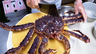 New York City Food - GIANT ALASKAN KING CRAB + LEMONGRASS BEEF STEAK Park Asia Seafood NYC
