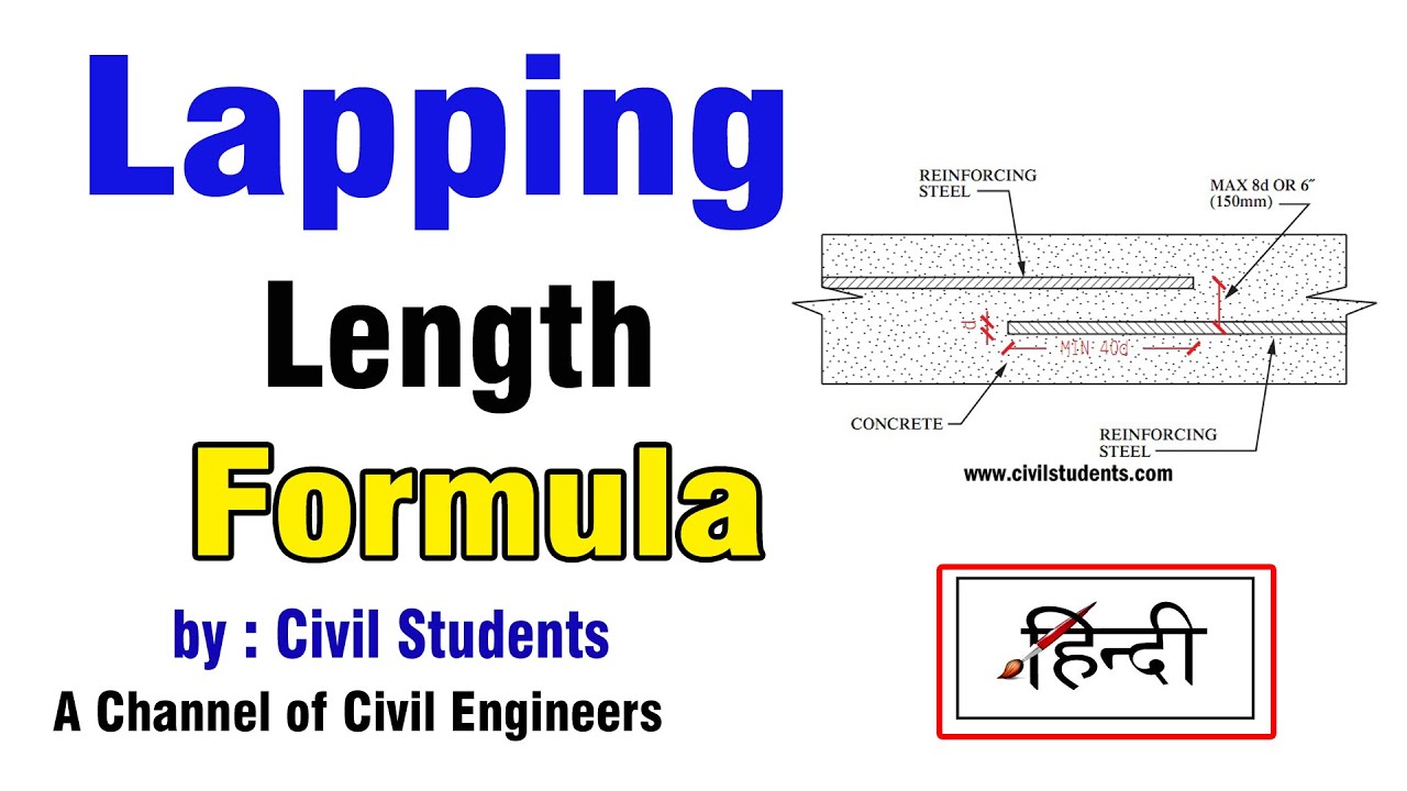 Lapping Length for Beam Column and Slab Urdu Hindi Overlapping of Steel