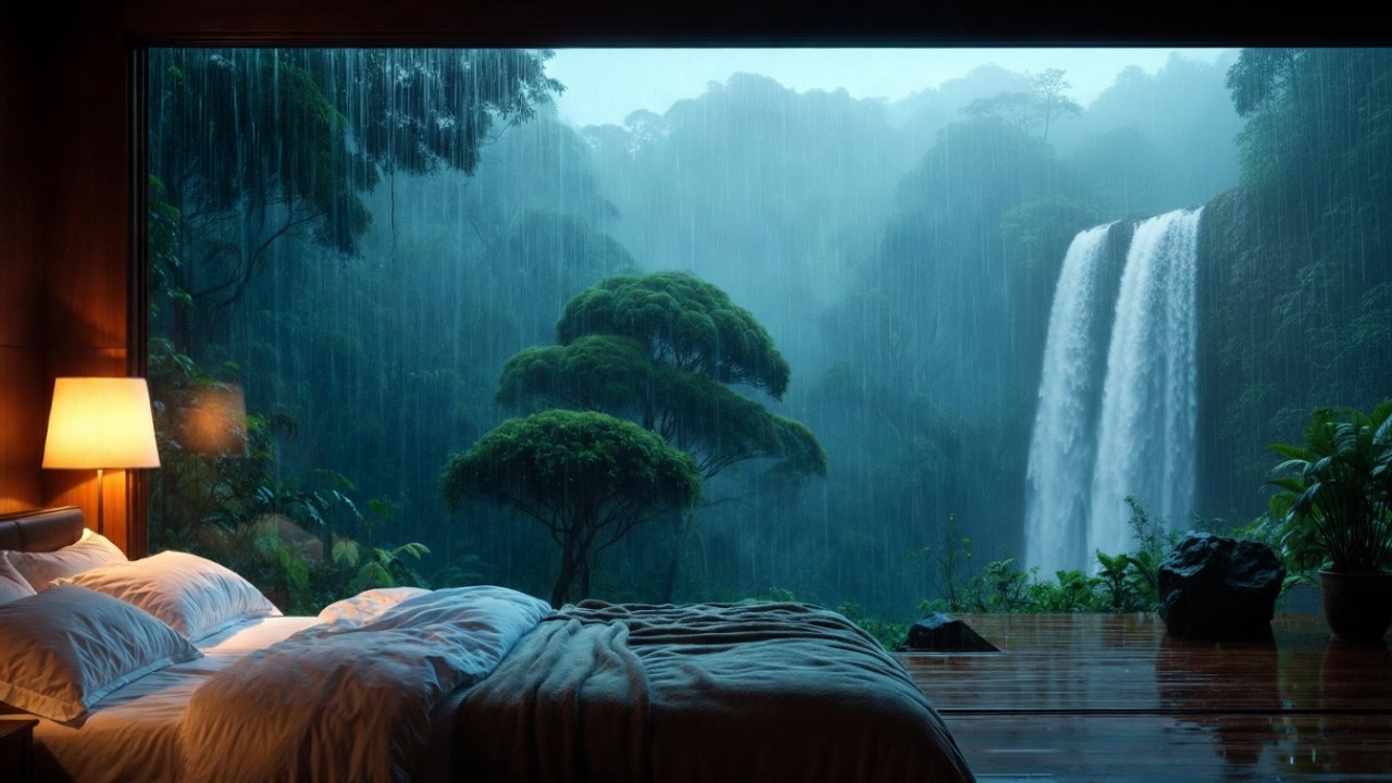 Finally Sleep Better: Heavy Rain & Soft Piano in a Cozy Room Changed My Nights 😴