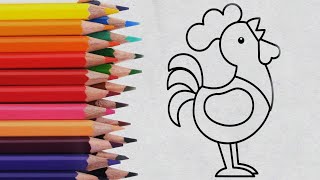 Drawing A Rooster Dessiner Un Coq